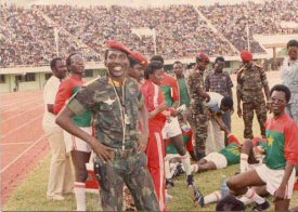 Thomas Sankara lors d'un match